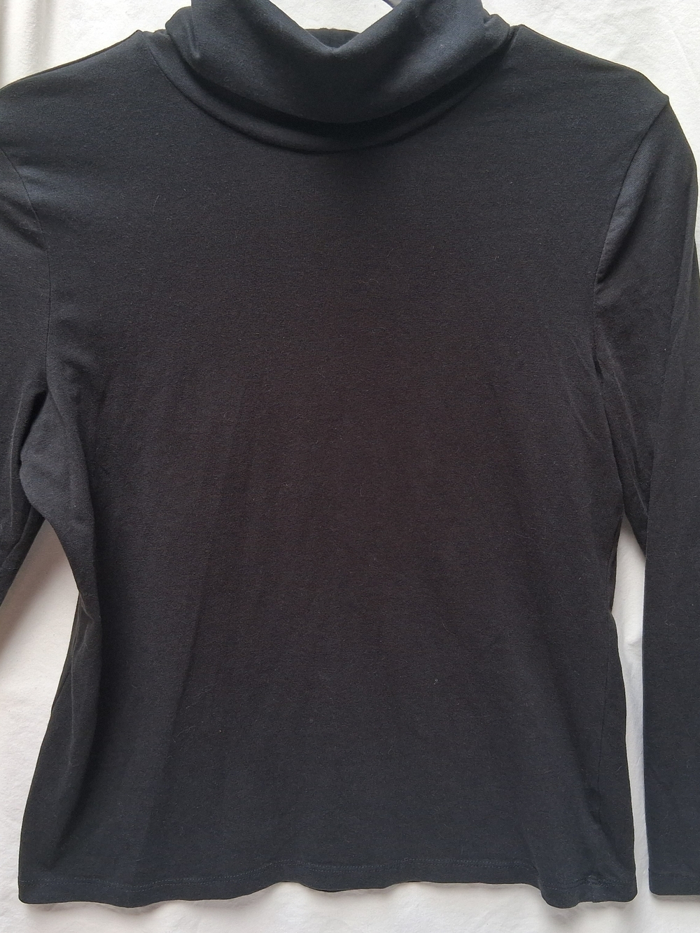Talbots Black Long-Sleeve Turtleneck Top